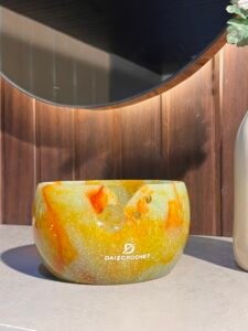 Sunset Mint Resin Yarn Bowl